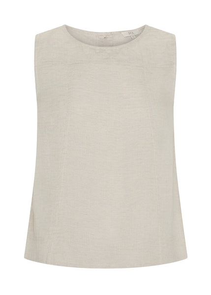 Frankie Button Tank - Natural