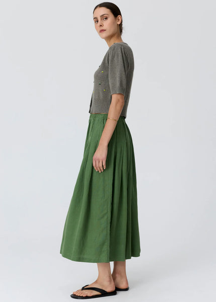 Viola Beaded Short Sleeve Cardigan - Moss