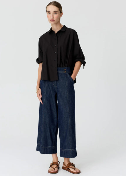 Anise Crop Denim Pants - Denim