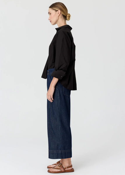 Anise Crop Denim Pants - Denim