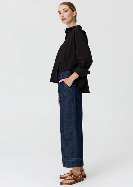 Anise Crop Denim Pants - Denim