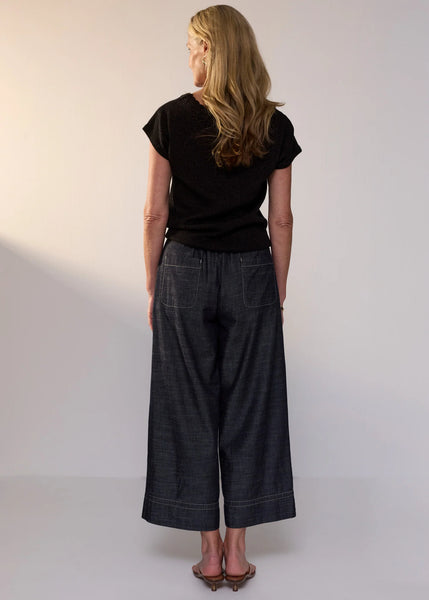 Braid Knit Top- Black