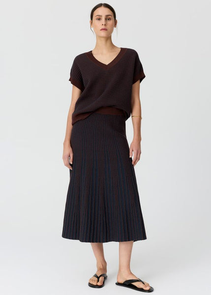 Evlyn Knit Top - Choc/Ink