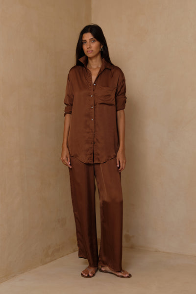 Solana Pants - Cacao Brown