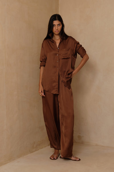 Solana Pants - Cacao Brown