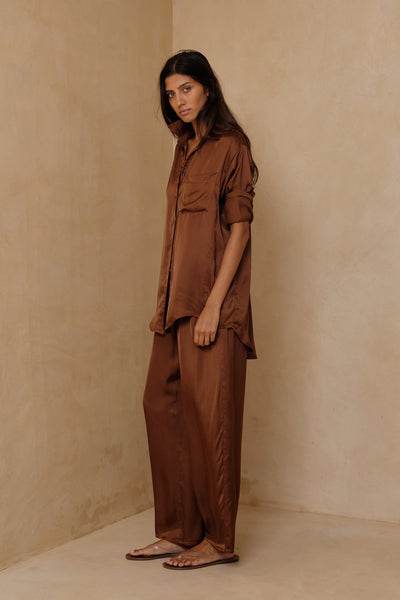 Solana Pants - Cacao Brown