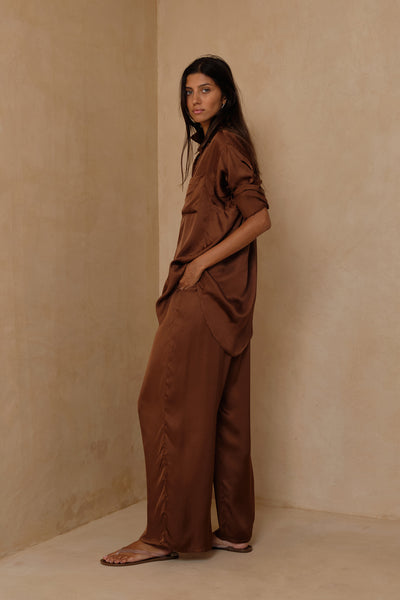Solana Pants - Cacao Brown