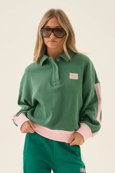 Waffle Splice Sweatshirt - Sage
