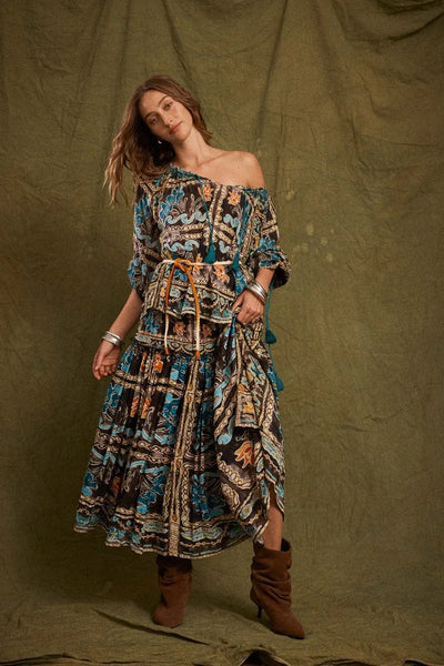 Tatum Asa Shirred Maxi Skirt