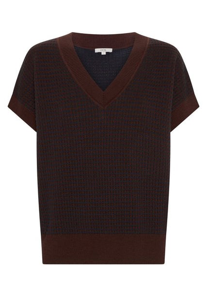 Evlyn Knit Top - Choc/Ink