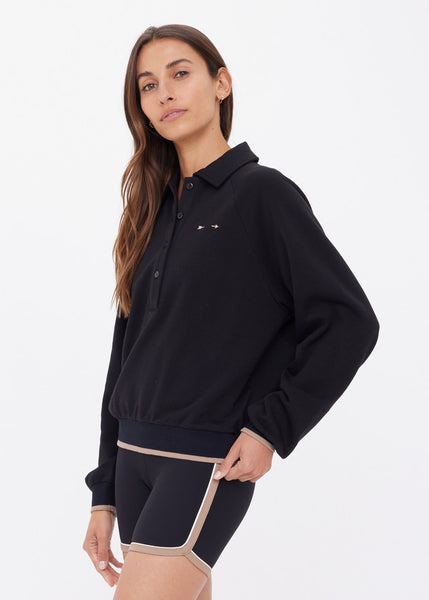 Collared Elle Polo - Black