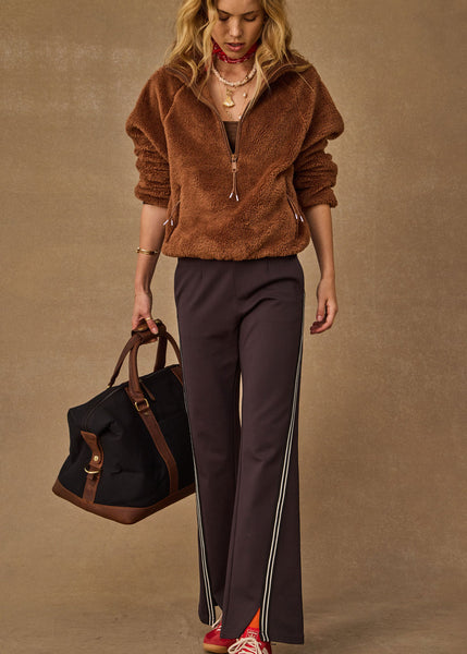 Harlow Fleece Pullover - Walnut