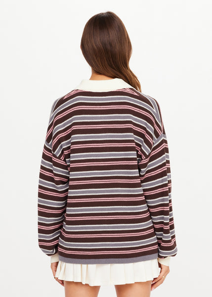 Wonder Knit Polo in Stripe