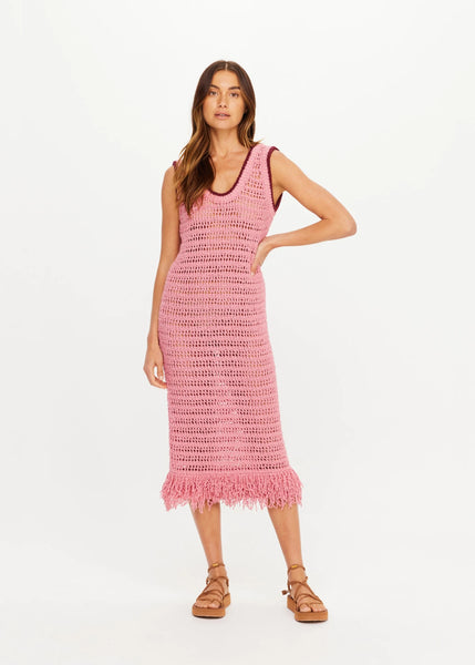 Bahia Helena Knit Fringe Dress