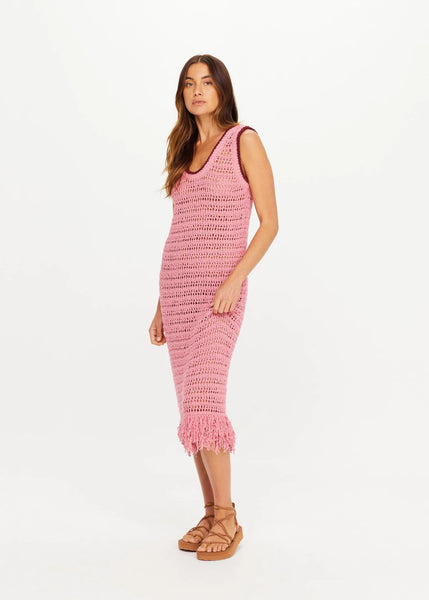 Bahia Helena Knit Fringe Dress