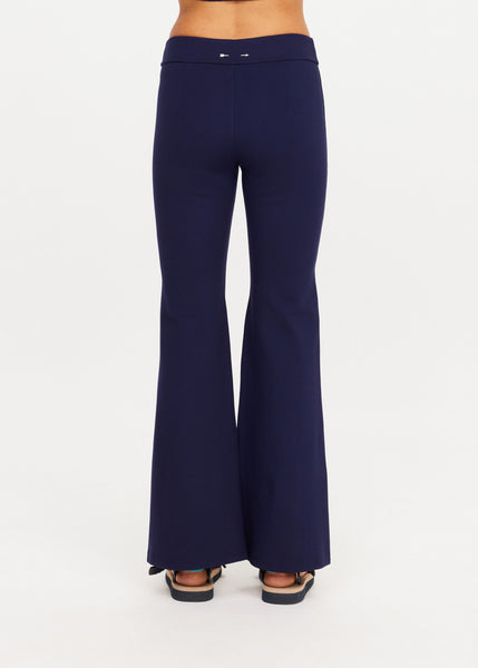 Joyela Panelled Flare Pant - Navy