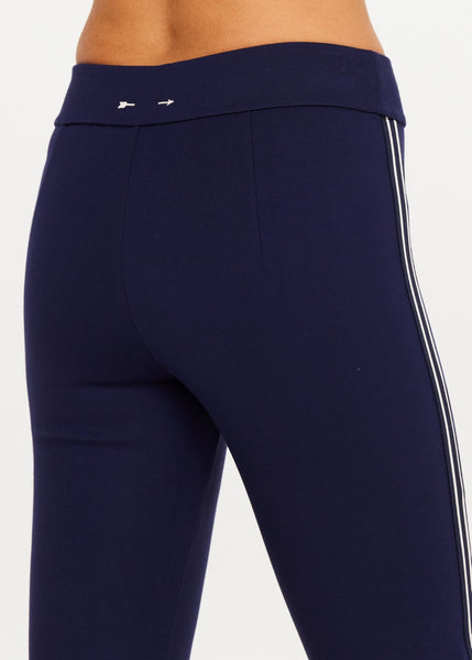 Joyela Panelled Flare Pant - Navy