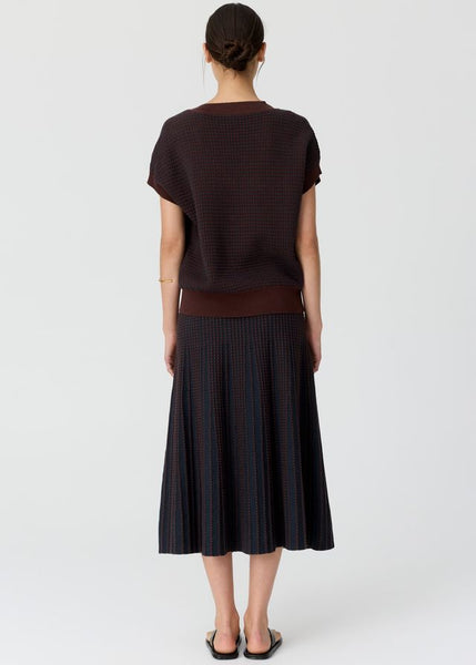 Evlyn Knit Skirt - Choc/Ink