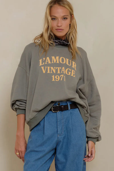 L’Amour Vintage Sweater - Faded Green