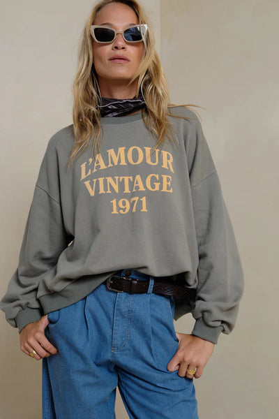 L’Amour Vintage Sweater - Faded Green