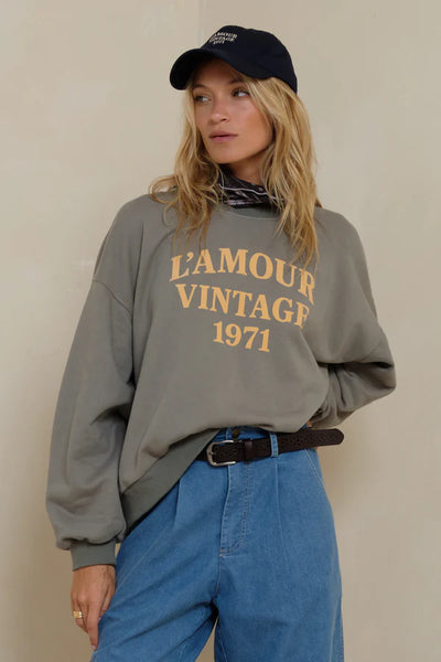 L’Amour Vintage Sweater - Faded Green