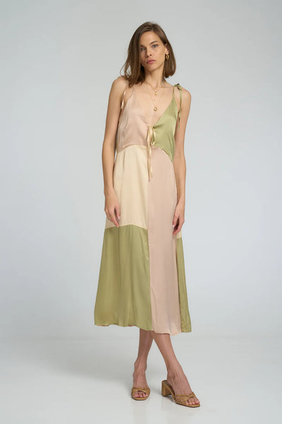 Peony Dress - Shell Pink/Pastel Sage/Butter Yellow