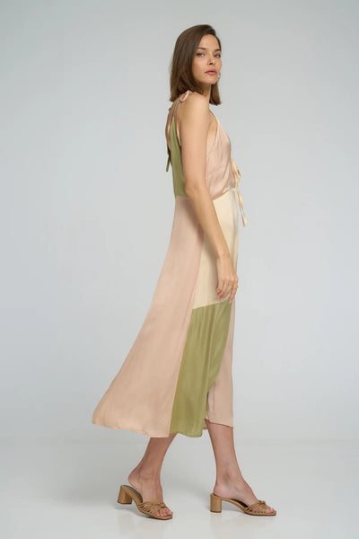 Peony Dress - Shell Pink/Pastel Sage/Butter Yellow