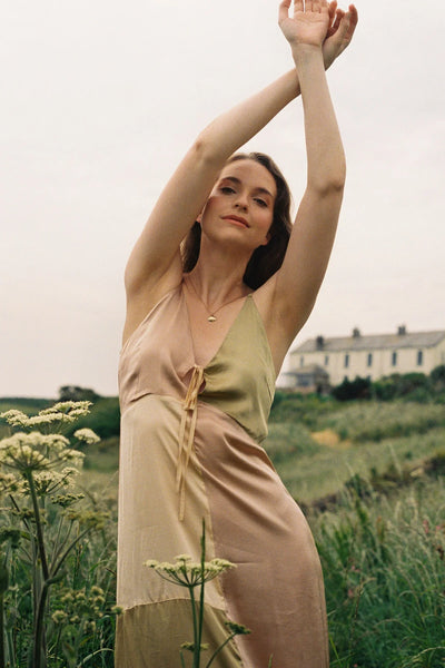 Peony Dress - Shell Pink/Pastel Sage/Butter Yellow