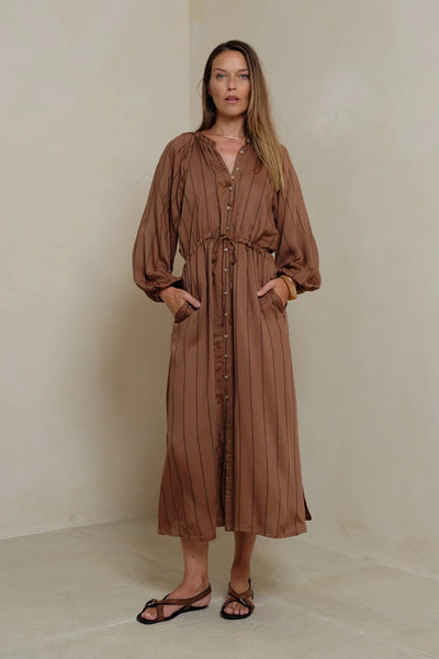Lourdes Dress - Seraphine Brown