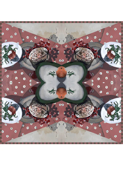 Green Horse Large Silk Scarf