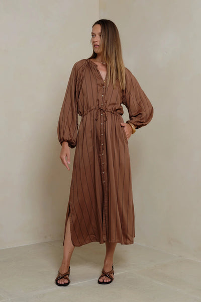 Lourdes Dress - Seraphine Brown