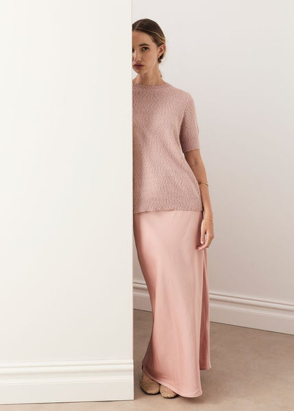 Cedar Lurex Knit Top - Pink